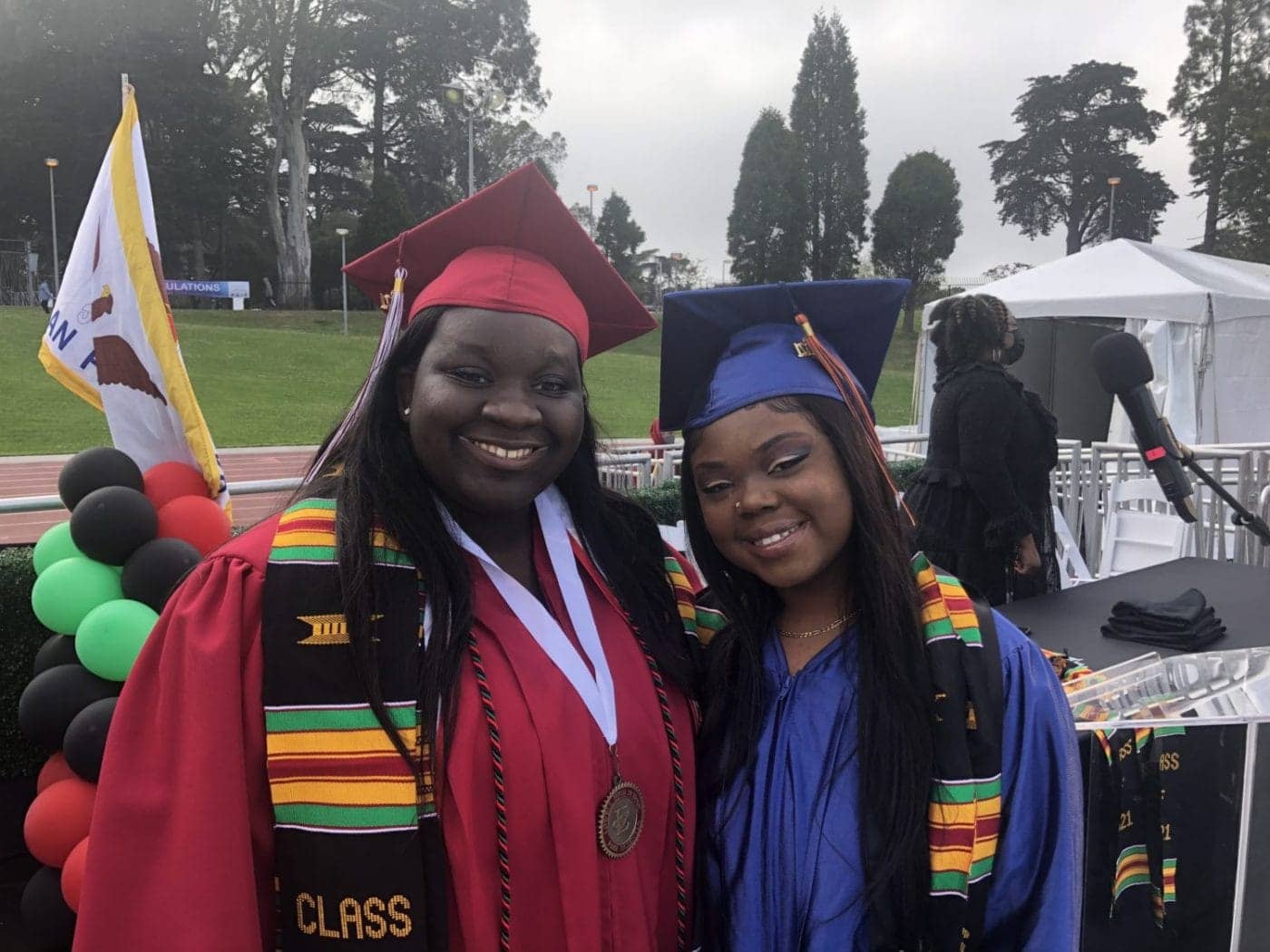 Shavonne-Hines-Foster-and-Serenity-Payne-Second-Annual-Black-Graduation-at-Kezar-Pavilion-Stadium-by-Daphne-Young-060421-1400x1050, Black graduates celebrate big at 2021 Rites of Passage ceremony!, Culture Currents Eye on Education 