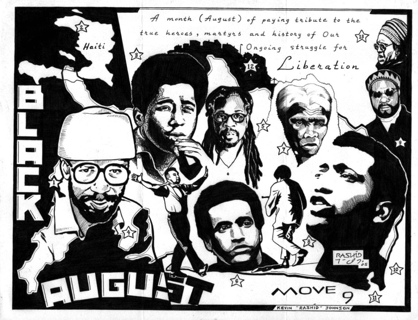 Black-August-art-by-Kevin-Rashid-Johnson-2005-1400x1070, The birth, meaning and practice of Black August, Behind Enemy Lines 