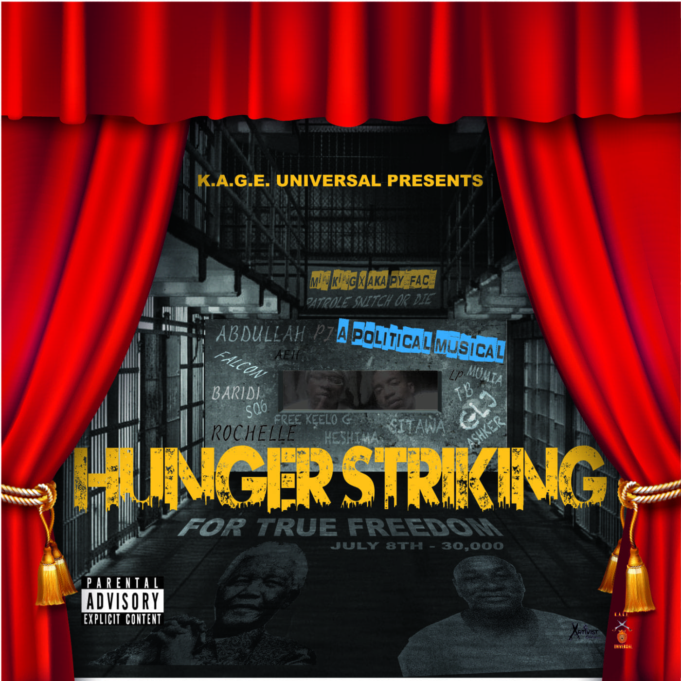 KAGE-Universal-presents-Hunger-Striking-for-True-Freedom-album-cover-1400x1400, Hunger striking for true freedom – statement for a political musical, Behind Enemy Lines 