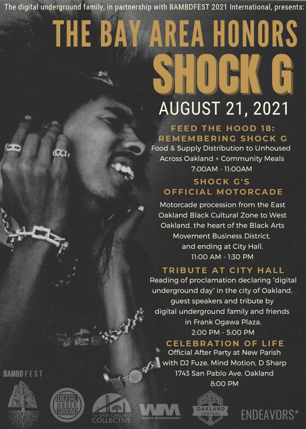 Shock-G-poster-082121, Music executive Atron Gregory talks about signing and working with the late Shock G of Digital Underground, Culture Currents 