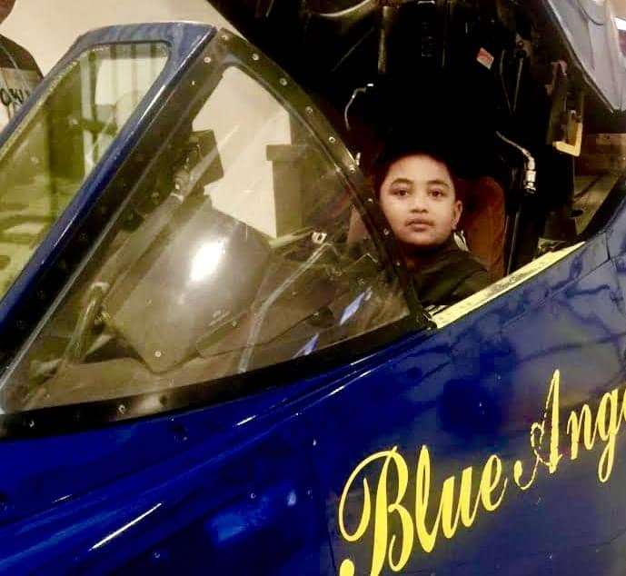 Sam-Johnson-sits-in-Blue-Angels-cockpit, Sam: Samuel-Ace Ieremia Johnson – Forever in our hearts, Culture Currents 