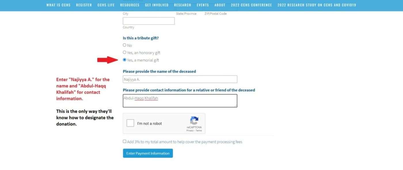 CCHS-donation-form-2-1400x591, Abdul-Haqq Khalifah turns sadness from the passing of his teenage daughter into fundraising for a cause, Culture Currents 