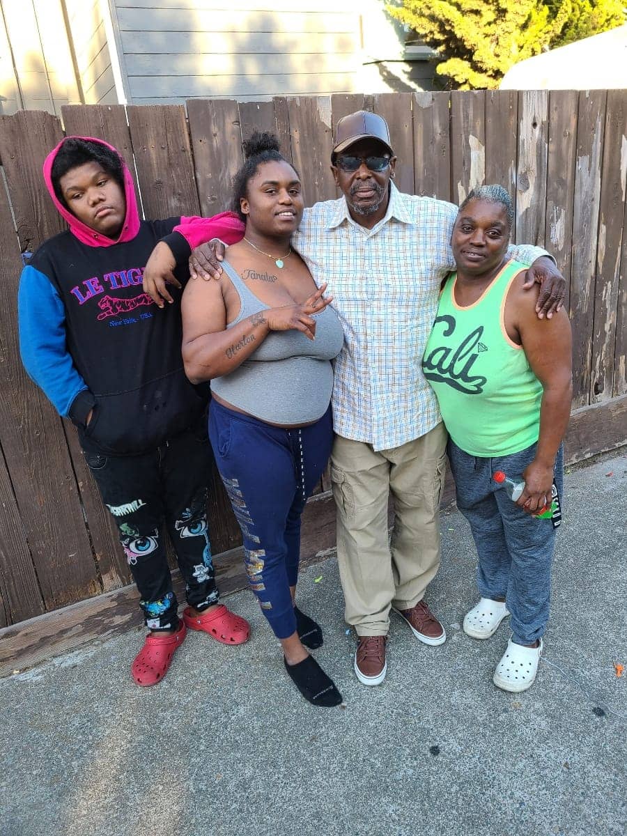 Formerly-Incarcerated-Giving-Back-Antwan-Santos-Tanala-johnson-Richard-johnson-Delesha-Johnson, A father and grandfather loves up on the children after decades of being unjustly denied, Culture Currents 
