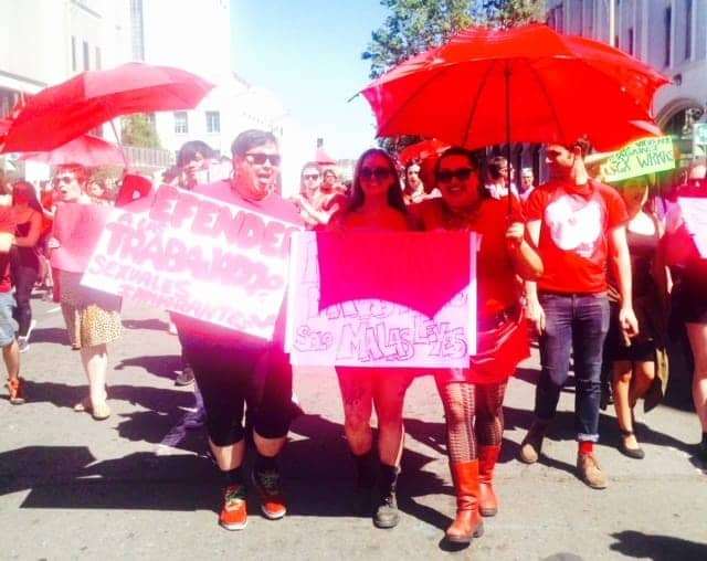 Red-Umbrella-sex-worker-protest-by-Jennifer-Yin-072321, Little government aid, ongoing stigma and the fight for decriminalization: San Francisco sex industry workers face long road to economic recovery, Local News & Views 