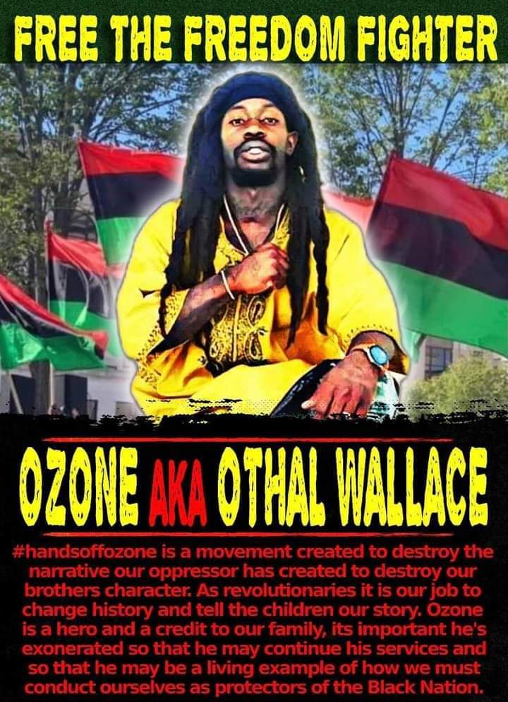 Free-the-Freedom-Fighter-Ozone-aka-Othal-Wallace-poster, Manhunt: Freedom fighter Ozone charged with murdering cop, News & Views 