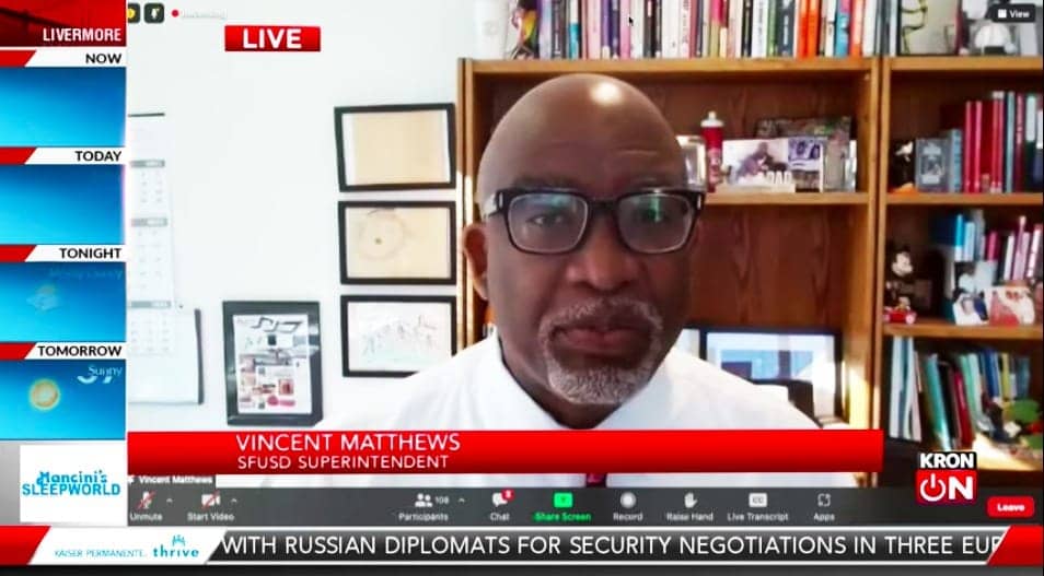 SFUSD-Superintendent-Vincent-Matthews-with-a-COVID-update-via-KRON4-011122-2, SFUSD ramps up efforts to stop the spread of Omicron in schools, News & Views 