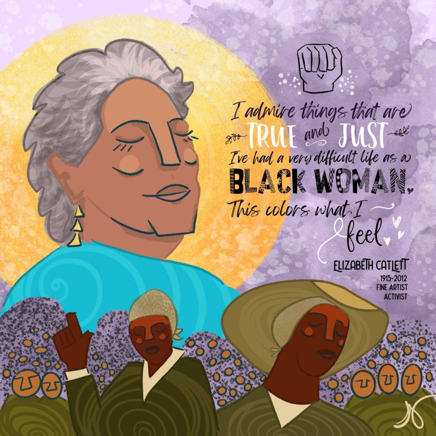 Elizabeth-Catlett-portrait-by-Tiffany-Golden-in-SOL-Affirmations-1400x1400, Children’s book author Tiffany Golden used the pandemic to learn the art of illustrating￼, Culture Currents News & Views 