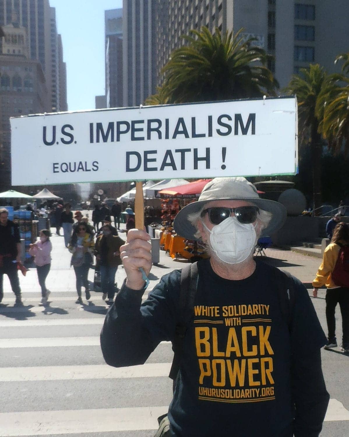 Anti-war-protestor-in-San-Francisco, Beware of the hype from the Big-Time Gangsters!, Culture Currents 