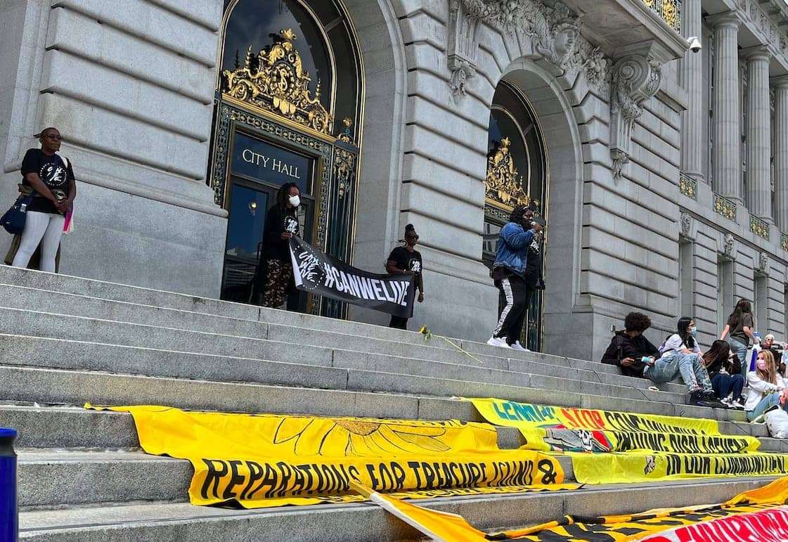 Arieann-Harrison-Marie-Harrison-Community-Foundation-Earth-Day-rally-0422, Youth-led Earth Day march to City Hall: Protect the people of Bayview and Treasure Island!, Local News & Views News & Views 