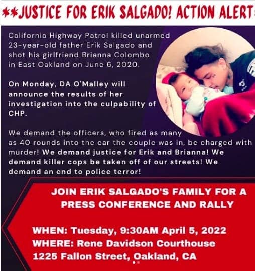 Justice-for-Erik-Salgado-press-conference-flier-040522, Family of Erik Salgado speaks out: DA O’Malley gives CHP officers a license to kill, Local News & Views News & Views 