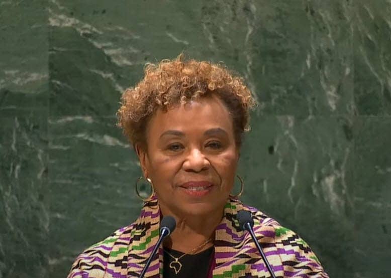Rep.-Barbara-Lee-addresses-UN-on-slavery-abolition-anti-lynching-act-032922, Barbara Lee: I addressed the UN General Assembly on abolition of slavery and the long-fought law against lynching, News & Views 