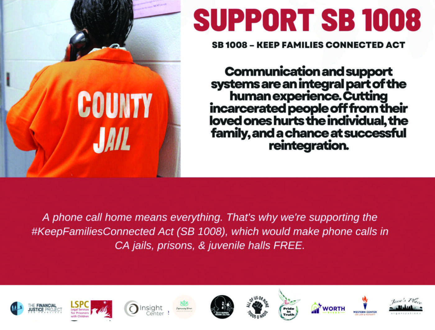 Support-SB-1008-Keep-Families-Connected-1400x1064, Know Your Rights, Part III: 2022 legislative update from Legal Services for Prisoners with Children, Culture Currents News & Views 