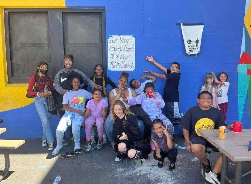 Parker-Elementary-students-Get-your-greedy-hands-off-of-our-public-schools-0722-by-ParkerCommunitySchool.com_, The community occupation of Parker Elementary in East Oakland is almost 2 months old, Culture Currents Local News & Views News & Views 