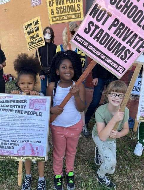 Parker-Elementary-young-students-protest-0722-by-ParkerCommunitySchool.com_, The community occupation of Parker Elementary in East Oakland is almost 2 months old, Culture Currents Local News & Views News & Views 