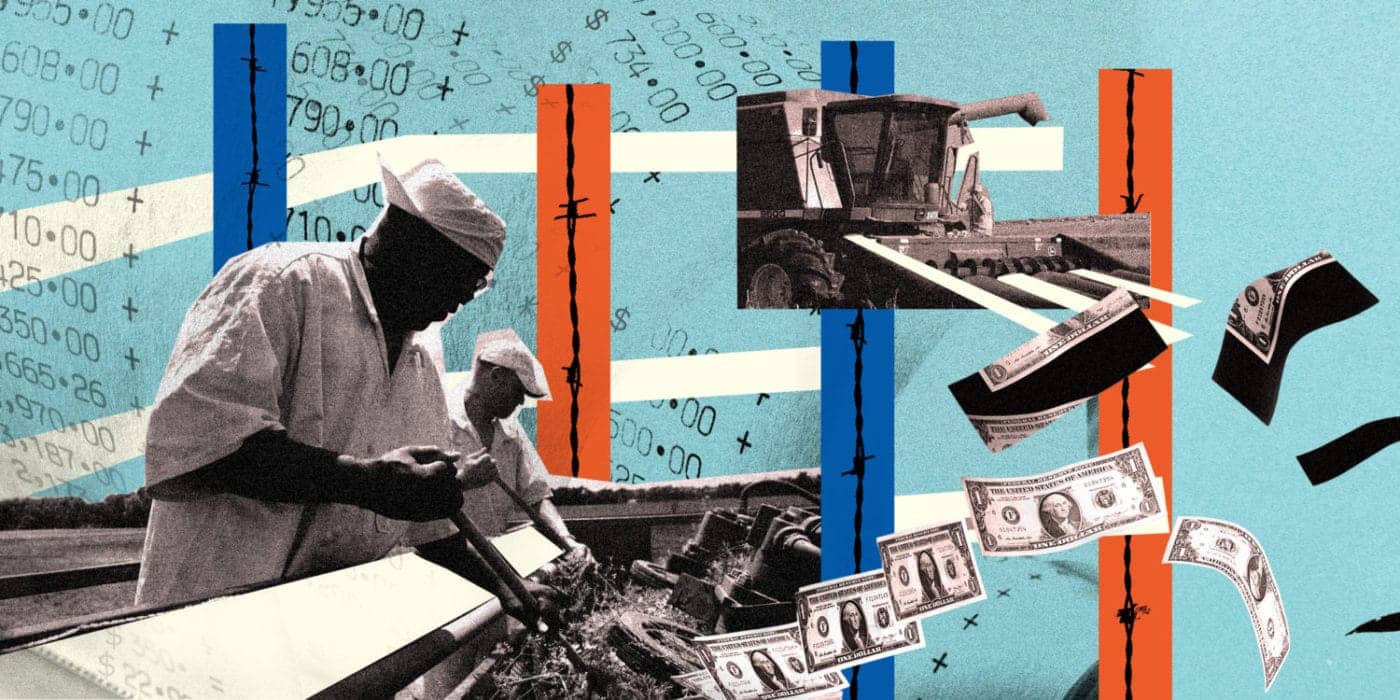 Prison-laborers-and-money-collage-Anjali-Nair-NBC-News-and-TDCJ-1400x700, Just released: ACLU report finds widespread coercion of incarcerated workers across U.S. is slavery, News & Views 