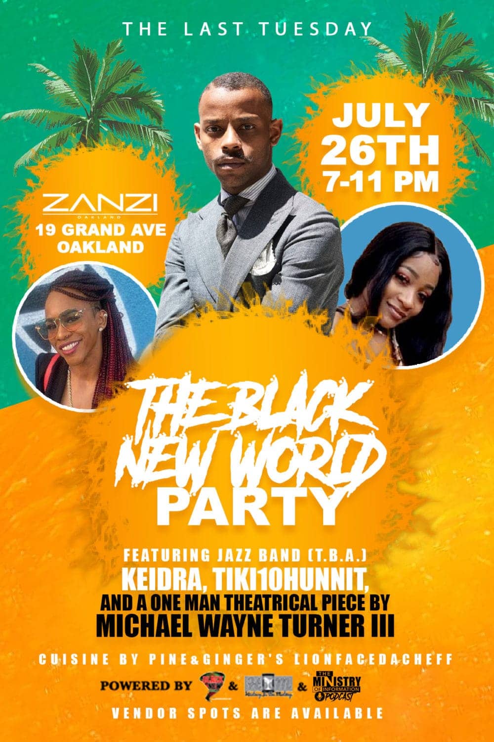 The-Black-New-World-Party-poster-072622, Thespian Michael Wayne Turner III is turning heads on Oakland stages, Culture Currents Local News & Views News & Views 