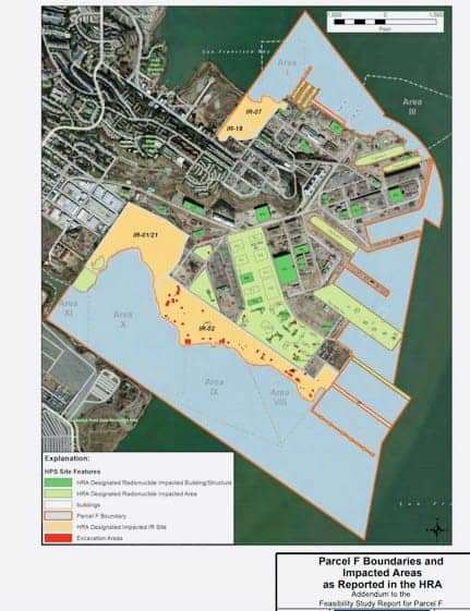 Hunters-Point-Shipyard-Parcel-F-Boundaries-and-Impacted-Areas, The quick, dangerous, dirty development of the Hunters Point Shipyard, Local News & Views News & Views 