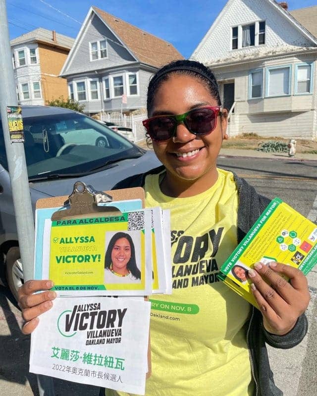 Allyssa-Victory-campaigns-for-mayor-of-Oakland, <strong>Ranked choice voting shakes up Oakland mayoral election</strong>, Local News & Views News & Views 