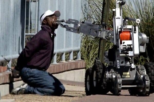 Police-robot-kneeling-handcuffed-Black-man, <strong>SFPD’s killer robots are off the table for now</strong> , Local News & Views 