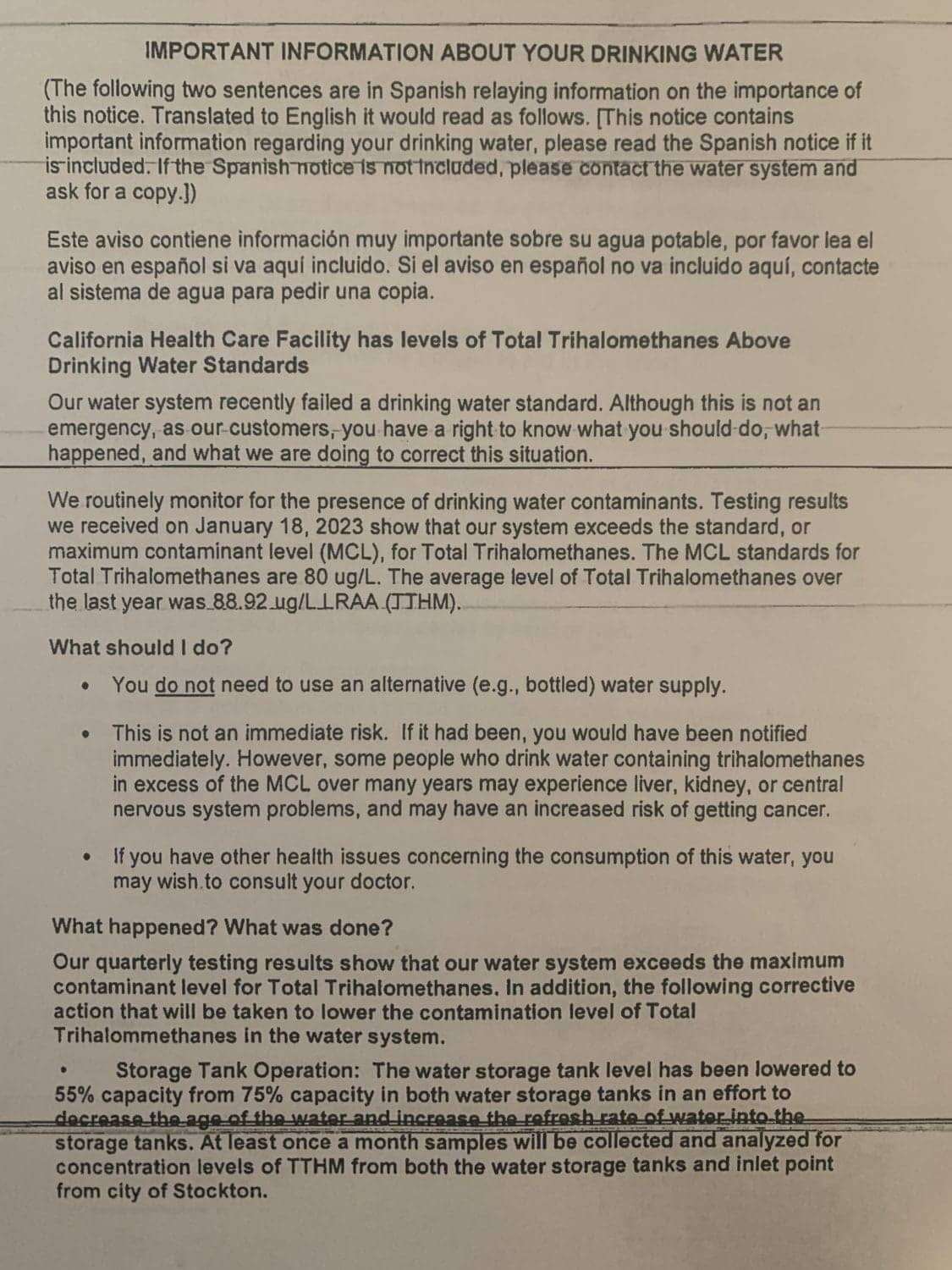 CHCF-22notice22-drinking-water-1, <strong>Are we forced to drink health-damaging water because the state considers us slaves?</strong>, Local News & Views News & Views 