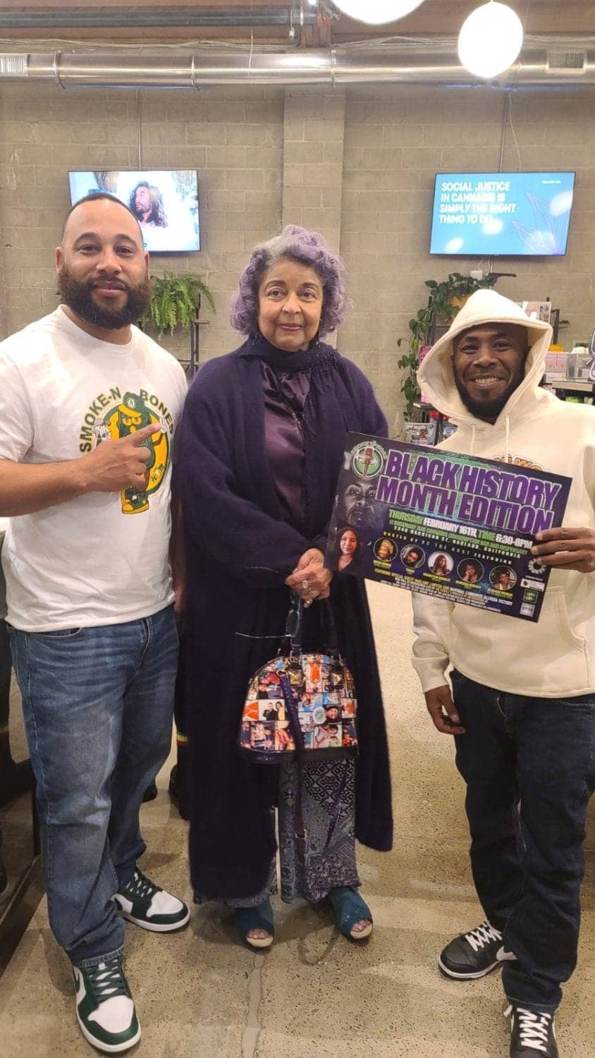 Smoke-N-Word-crew_Rc-the-HostJR-Valrey-and-Cynthia-Carey-Grant, <strong>Black co-owner of Rosemary Jane Consumption Bar talks about local marijuana business and cannabis politics</strong>, Local News & Views News & Views 