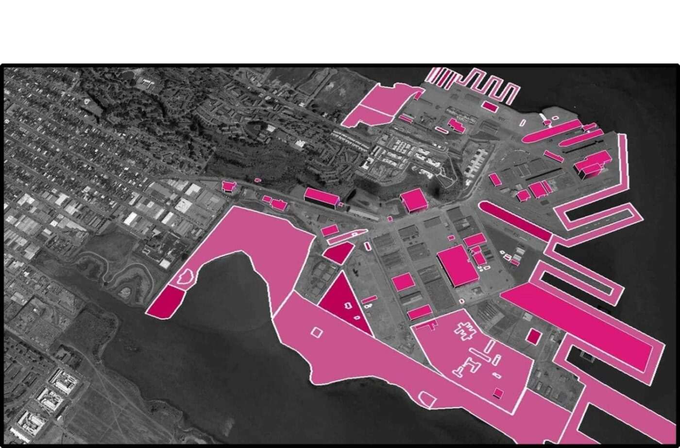 Hunters-Point-Naval-Shipyard-with-raeiologically-contaminated-areas-in-pink-by-NBC-Investigative-Team-1400x922, Community Window on Environmental Exposures    , Local News & Views 