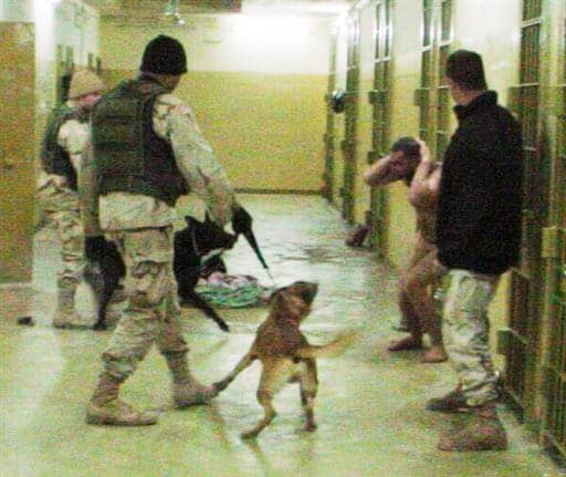 US-soldiers-dog-terrorize-prisoner-Abu-Ghraib-2003-2, The racist politics of confinement in Virginia’s high security prisons, Abolition Now! Featured World News & Views 