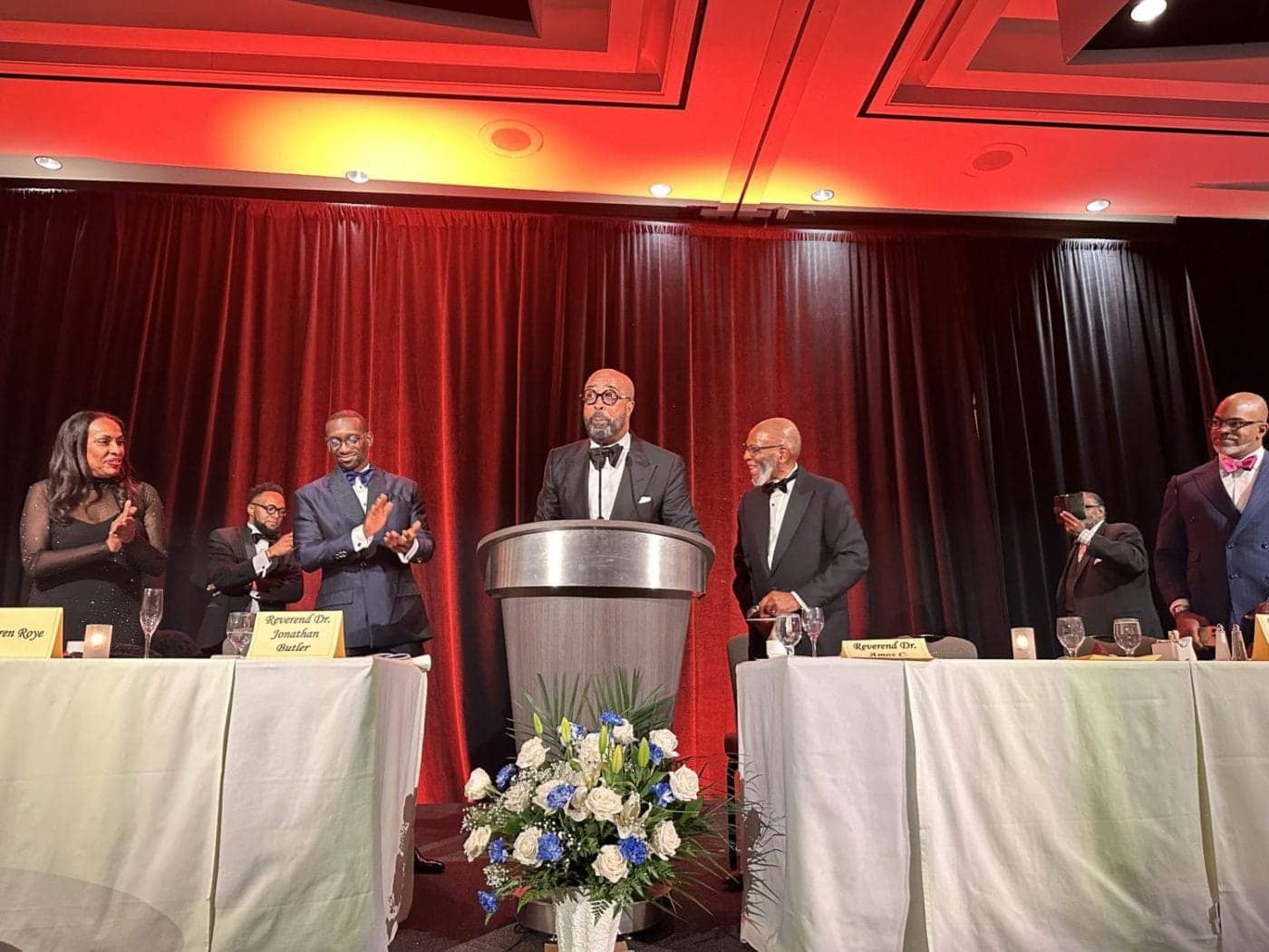Rev.-Dr.-Frederick-Douglas-Haynes-Karen-Roye-Reverend-Dr.-Jonathan-Butler-Reverend-Dr.-Amo-C.-Brown-NAACP-Freedom-Fund-120223-1400x1050, Wonderful turn out for the NAACP 10th annual Freedom Fund Gala on Dec. 1, 2023, Culture Currents Featured World News & Views 