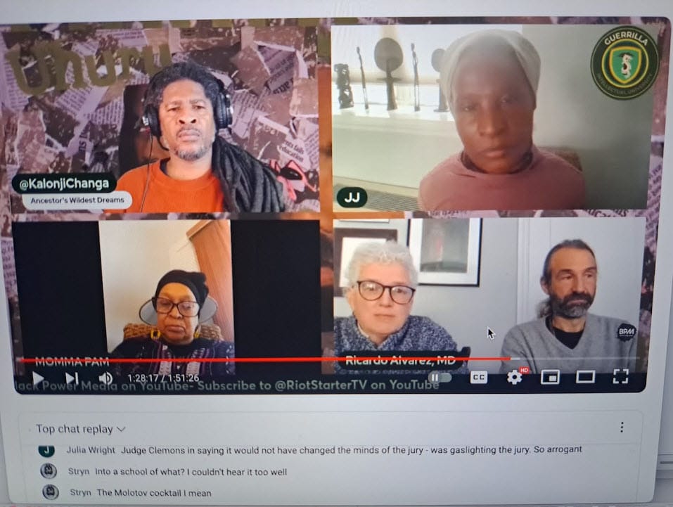 Mumia-assassination-attempt-GIU-online-discussion-Kalonji-Joy-James-Pam-Noel-Dr.-Ricardo-Alvarez-011224, Assassination attempts against Mumia Abu-Jamal, Abolition Now! World News & Views 