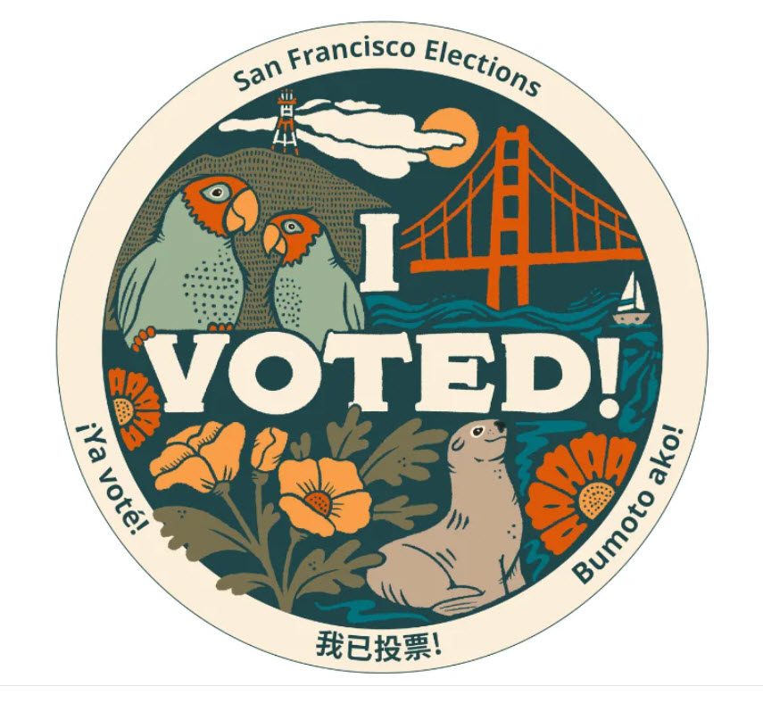 I-Voted-sticker-Cali-2024, Election issues in Park Merced, Local News & Views 