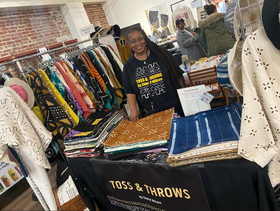 cheryl-wilson-owner-of-toss-throws, BAOBOB Holiday Express Pop Up Market in Oakland, Local News & Views 