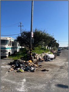 illegal-dumping-oakdale-playground-crisp-rd-griffith-011825, View from a playground in Hunters Point, 2025, Featured Local News & Views 