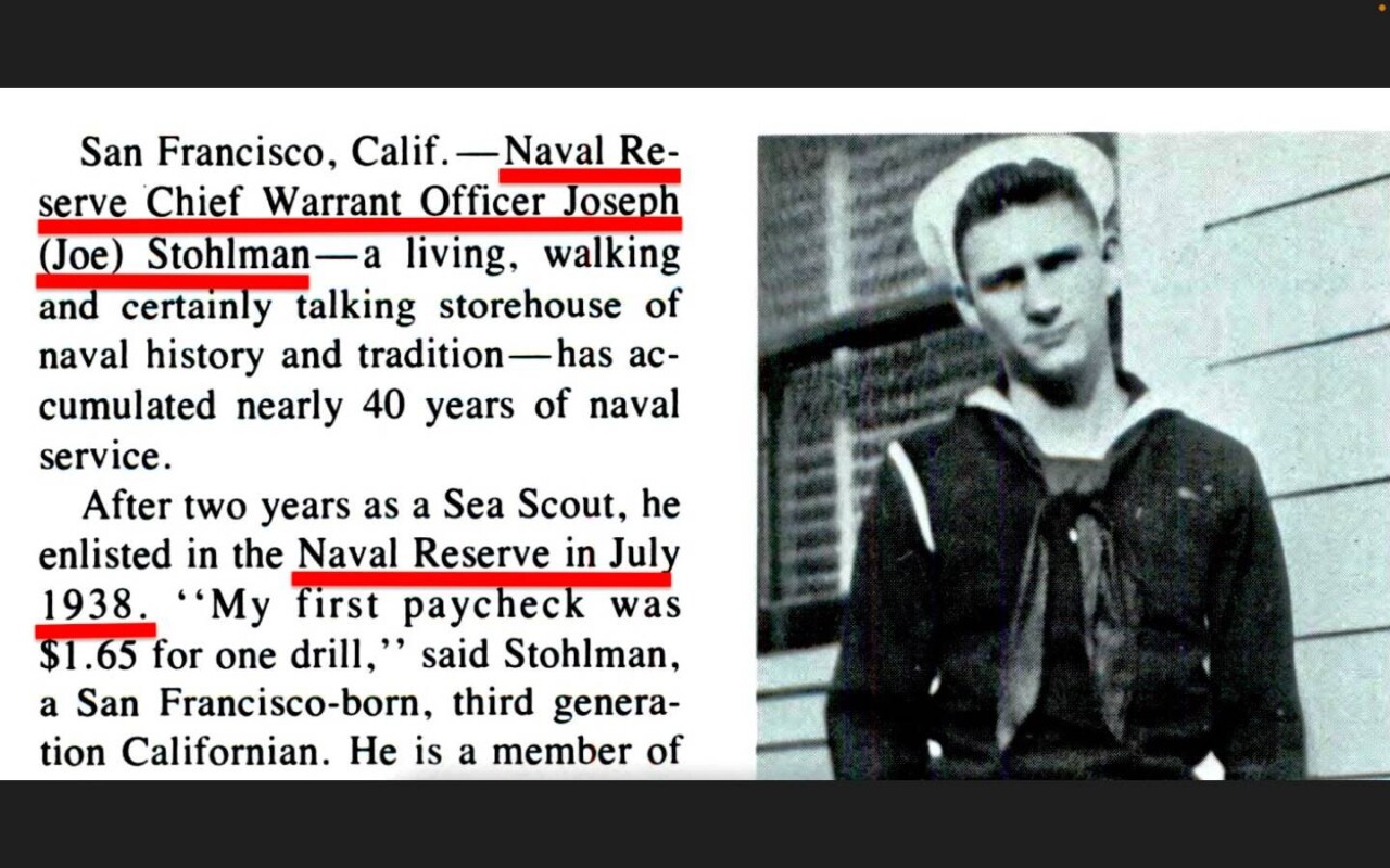 joe-stohlman-naval-reserve, Navy warfare schools permanently poisoned Treasure Island in San Francisco Bay, Featured Local News & Views 