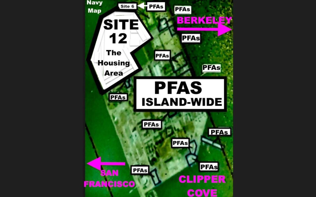 pfas-map-islandwide, Navy warfare schools permanently poisoned Treasure Island in San Francisco Bay, Featured Local News & Views 