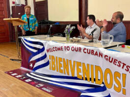 mayor-barbara-lee-welcomes-cubas-yasser-ibarra-and-david-ramirez-at-event-at-oaklands-unitarian-church-by-bill-hackwell-265x198, News & Views, 