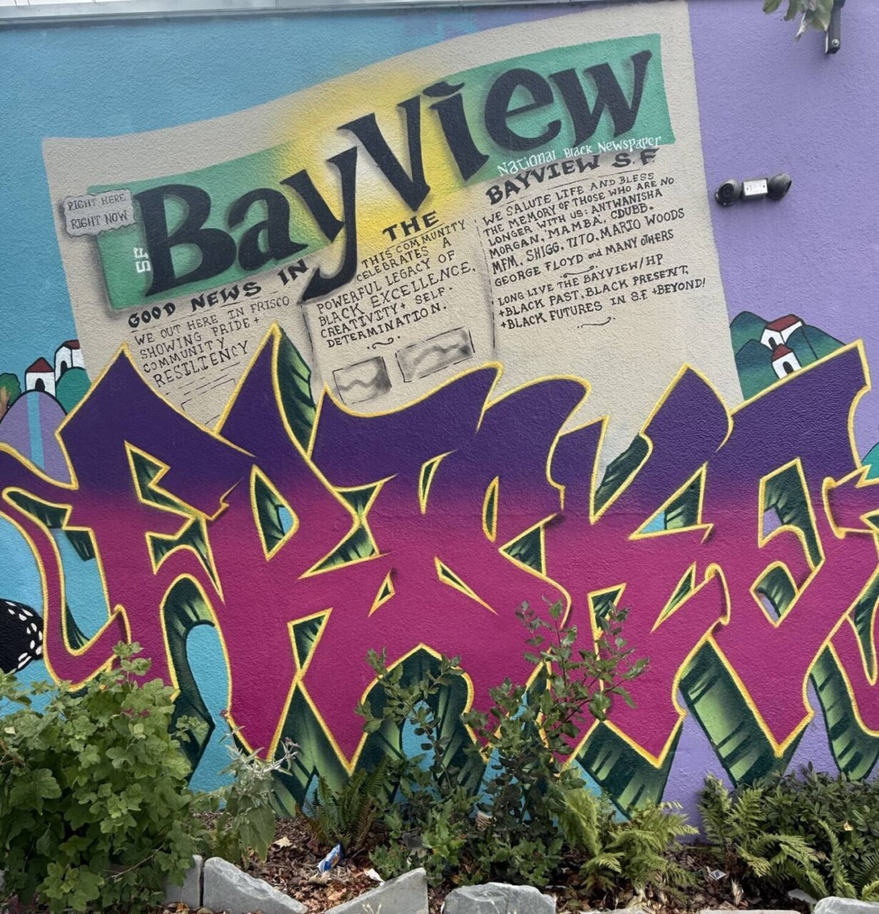 bayview-graffiti-of-the-san-francisco-bay-view-newspaper-photo-taken-by-javier-zarnowiecki-, Sorce – Bay Area graffiti artist reclaims space, Culture Currents 