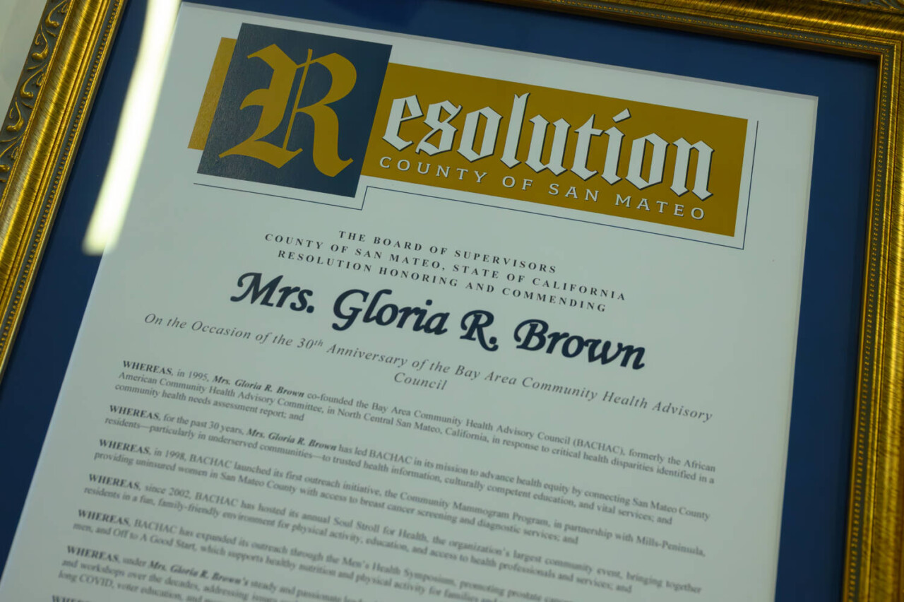 resolution-honoring-and-commending-mrs.-gloria-r.-brown-co-founder-of-bachac, Bay Area Community Health Advisory Council Executive Director, Lisa Tealer, values her community, World News & Views 