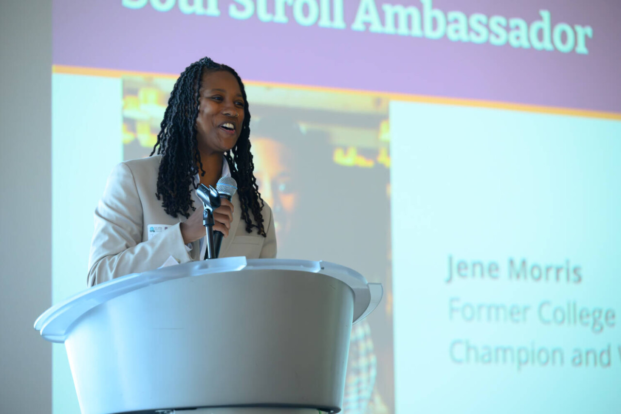 soul-stroll-ambassador-jene-morris-former-wnba-player-speaks-at-the-reception-1, Bay Area Community Health Advisory Council Executive Director, Lisa Tealer, values her community, World News & Views 