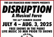 SF Mime Troupe’s 66th summer show, ‘Disruption, a Musical Farce,’ runs July 4 – Aug. 3