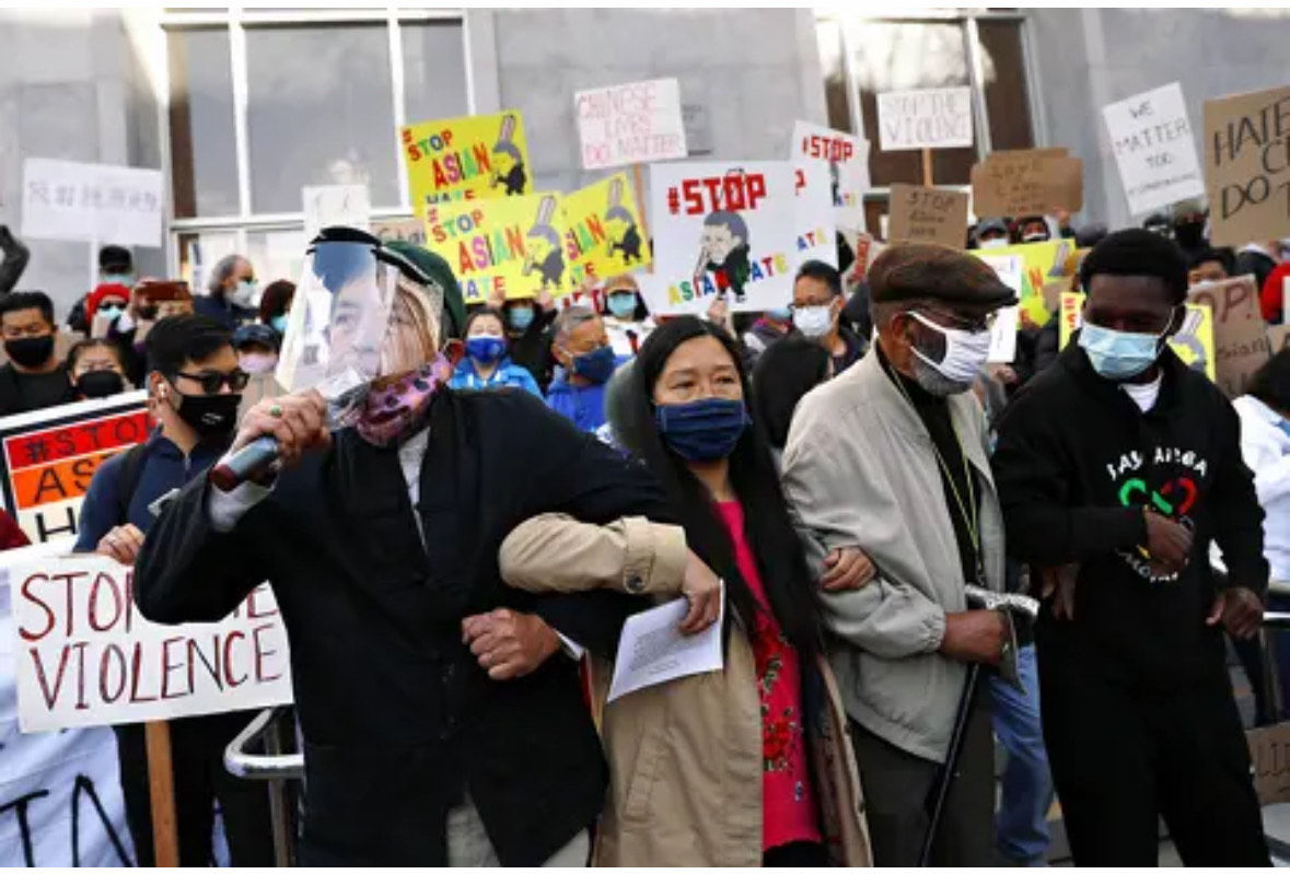 the-group-rallied-with-demonstrators-in-front-of-the-hall-of-justice-for-vicha-ratanapakdee-on-march-22-2021-in-san-francisco-calif, Black and Chinese Communities Unite: Five Years of Dialogue, Healing, and Standing Against Hate, Featured 