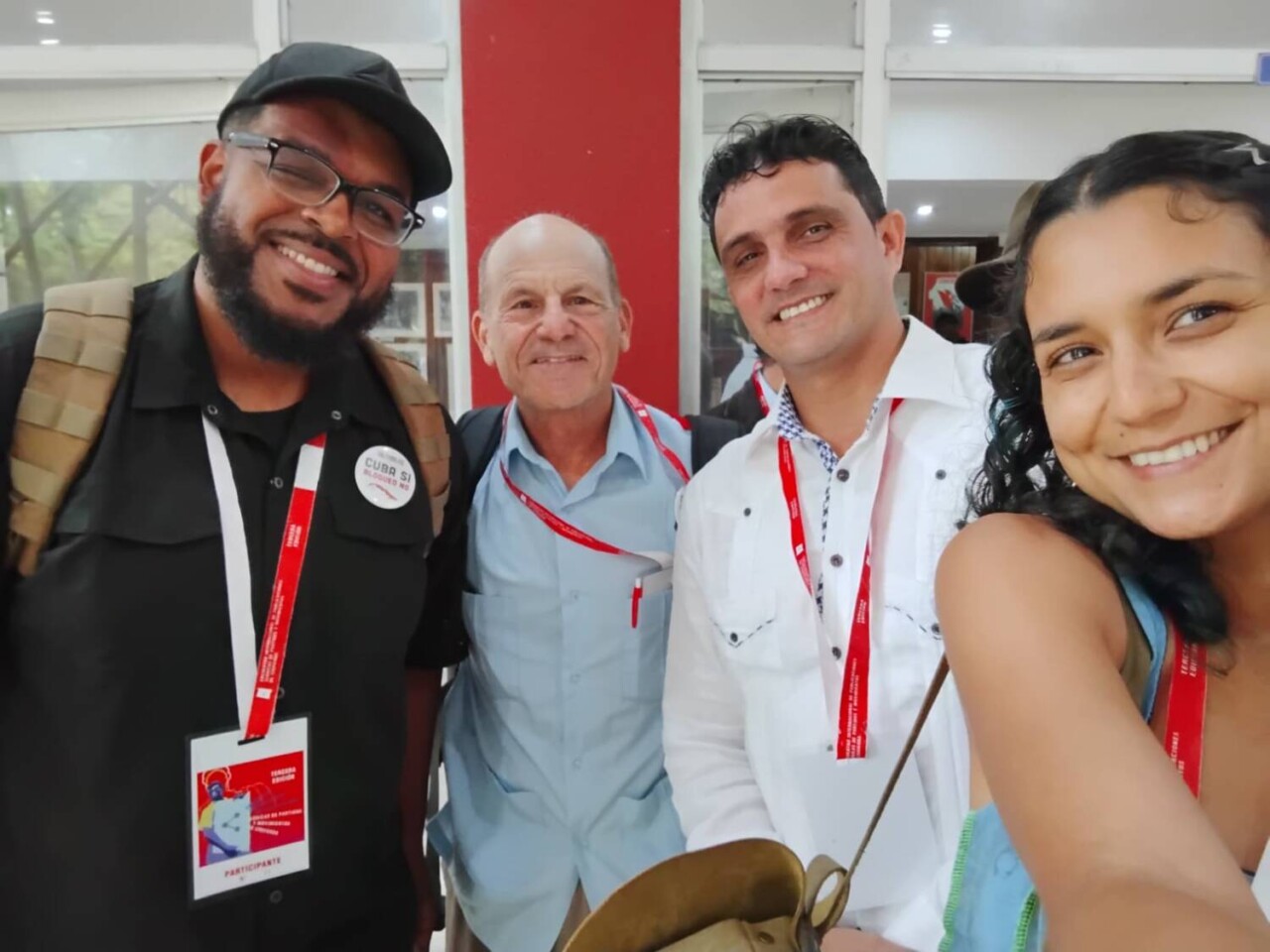 hakim-mark-and-brenda-of-the-us-hands-off-cuba-committee-with-a-writer-for-granma-newspaper, Hands Off Cuba: Los Angeles co-founder Brenda Lopez speaks, World News & Views 