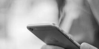 Cell Phone in a person's hands.