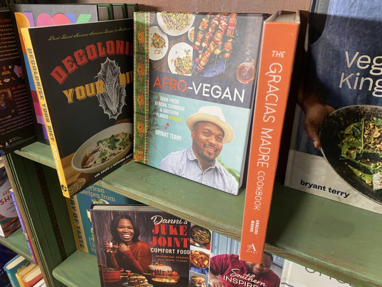 a-display-of-bryant-terrys-books-at-marcus-books.-photo-by-dr.-tiffany-caesar-, Bryant Terry uplifts plant-based food and Black History at Marcus Books, Culture Currents a-display-of-bryant-terrys-books-at-marcus-books.-photo-by-dr.-tiffany-caesar-, Bryant Terry uplifts plant-based food and Black History at Marcus Books, Culture Currents