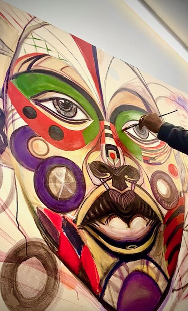 malik-seneferu-paints-his-artwork-called-ancestral-constitution-of-the-united-states-before-juneteenth-to-black-august.-photo-courtesy-of-malik-seneferu, Malik Seneferu shares his artistic creation called The Ancestral Constitution Before Juneteenth to Black August&nbsp;&nbsp;, Featured 