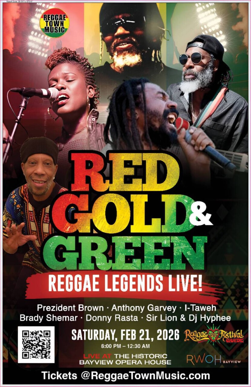 Red, Gold and Green: Reggae Legends Live concert at the Ruth Williams Opera House