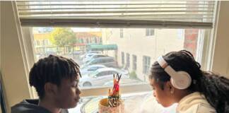 Taste of Black Bay: Gregory’s Gourmet Desserts in Oakland Teenage boy and Gile eating desert.