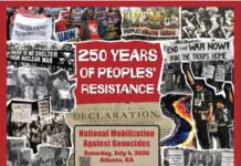 July 4th/5th Broad-Based National Convergence & Mobilization in Atlanta Against Genocides