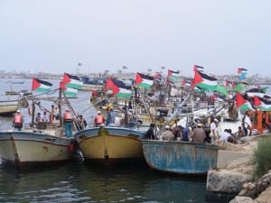 palestinian-fishing-boats-greet-free-gaza-boats-090408-300x225, Dispatches from Donna in Gaza, World News & Views 